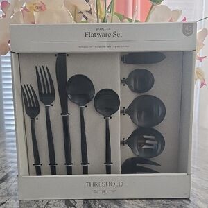 Threshold Matte Black Flatware Set